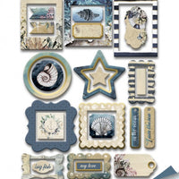 25pcs Nautical Graphic frames and tags - Crafty Wizard