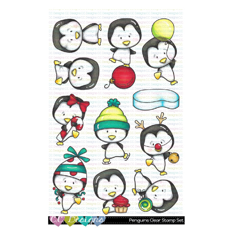 C.C. Designs - Penguins - Clear Stamp Set