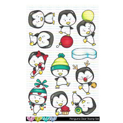 C.C. Designs - Penguins - Clear Stamp Set
