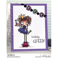 Stamping Bella - Oddball Birthday Queen - Rubber Stamp Set - Crafty Wizard