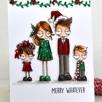 Stamping Bella  - Oddball Christmas Kids - Rubber Stamp Set