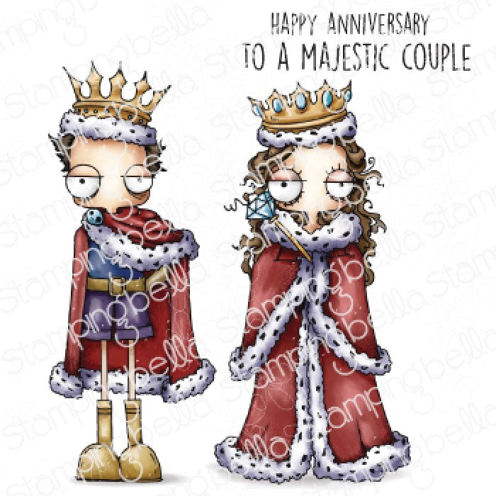 Stamping Bella  - Oddball King and Queen - Rubber Stamp Set