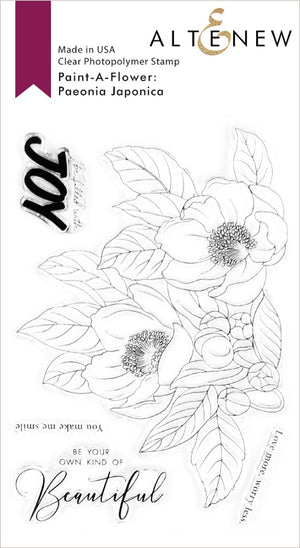 Altenew - Paint-A-Flower: Paeonia Japonica- Clear Stamp Set