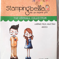 Stamping Bella  - Oddball Mom And Dad - Rubber Stamp Set