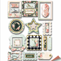 25pcs Peaches and Cream frames and tags - Crafty Wizard