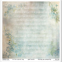 11.8" x 12.1" paper pad - Flower Post Forget Me Not