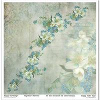 11.8" x 12.1" paper pad - Flower Post Forget Me Not