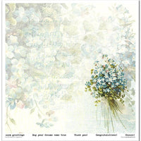 11.8" x 12.1" paper pad - Flower Post Forget Me Not