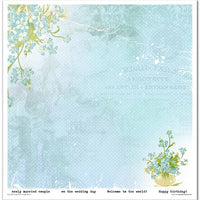 11.8" x 12.1" paper pad - Flower Post Forget Me Not