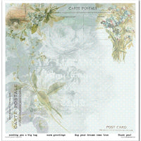 11.8" x 12.1" paper pad - Flower Post Forget Me Not