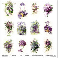 11.8" x 12.1" paper pad - Flower Post Violet