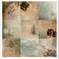 11.8" x 12.1" paper pad - Nautical expedition