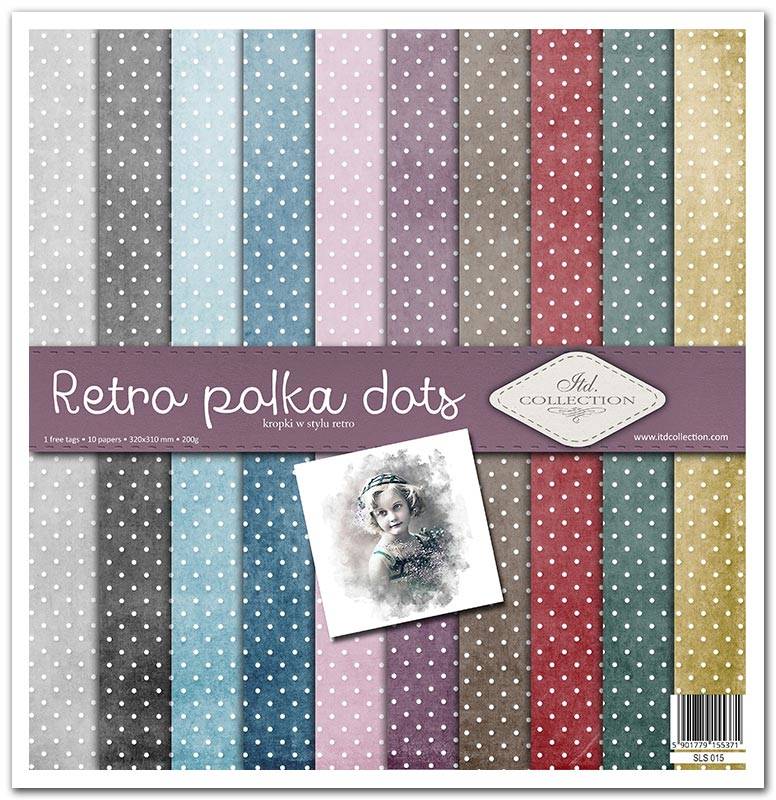 Retro polka dots -  paper pad - Crafty Wizard