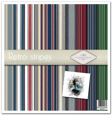 Retro stripes -  paper pad - Crafty Wizard