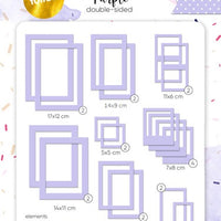 39pcs Gold Foil Lilac Photo Frames