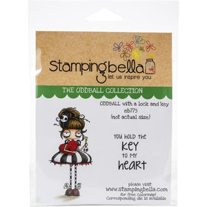 Stamping Bella - Oddball with lock and key - Rubber Stamp Set - Crafty Wizard