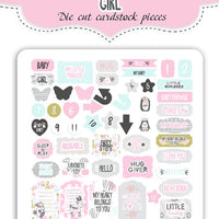 50pcs Scandi Baby Girl die cuts - Crafty Wizard