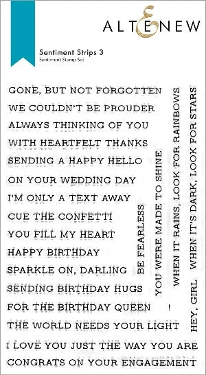 Altenew - Sentiment Strips 3 - Clear Stamp Set