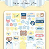 50pcs Sweet Baby Boy die cuts