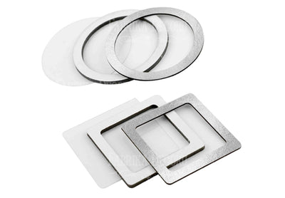Circle and Square shaker set - silver