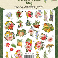 58pcs Summer Botanical Diary die cuts