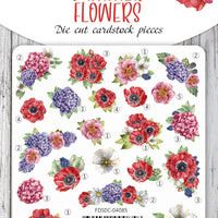 52pcs Summer Flowers die cuts