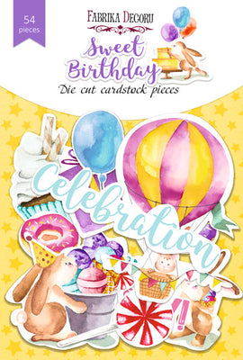 54pcs Sweet Birthday die cuts - Crafty Wizard