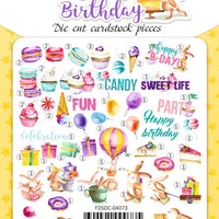 54pcs Sweet Birthday die cuts - Crafty Wizard