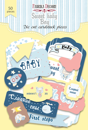 50pcs Sweet Baby Boy die cuts