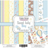 12" x 12" sheets of paper - Sweet Baby Boy - Crafty Wizard