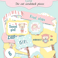 50pcs Sweet Baby Girl die cuts - Crafty Wizard