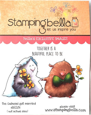 Stamping Bella  - The Guineas Get Married - Rubber Stamp Set