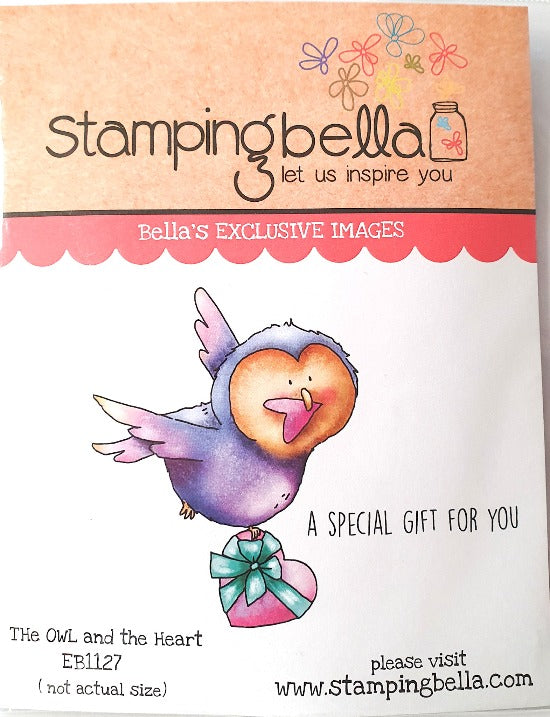 Stamping Bella  - The Owl And The Heart - Rubber Stamp Set