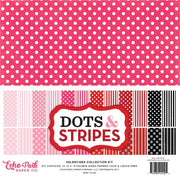 12" x 12" paper pad - Valentine's Dots & Stripes