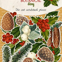72pcs Winter Botanical Diary die cuts
