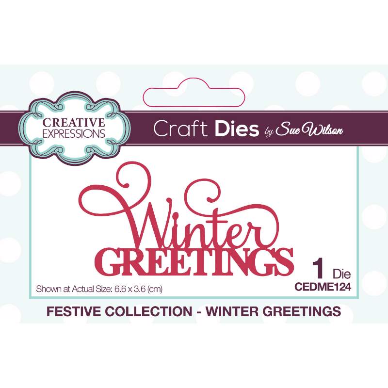 Creative Expressions - Sue Wilson - Winter Greetings Cutting Die