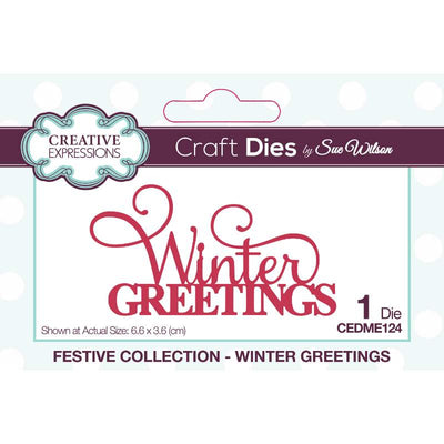 Creative Expressions - Sue Wilson - Winter Greetings Cutting Die