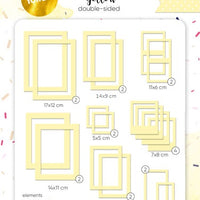 39pcs Gold Foil Yellow Photo Frames