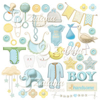 12" x 12" paper pad - Cute Baby Boy & Cute Baby Girl - Crafty Wizard