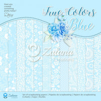 12" x 12" paper pad - True Colours Blue