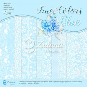 12" x 12" paper pad - True Colours Blue